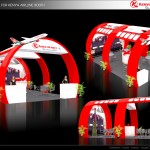Thiết kế gian hàng hội chợ Máy bay Kenny Airline – HC VITM2015 (KT 9×6)