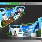 Thiết kế gian hàng triển lãm công ty SuperGreen – TL Vietbuild Hanoi 2016 (KT 3×12)