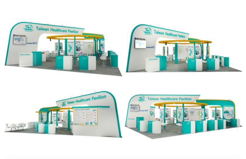 Bản thiết kế 3D gian hàng Taiwan Healthcare Pavilion do SDragon thực hiện