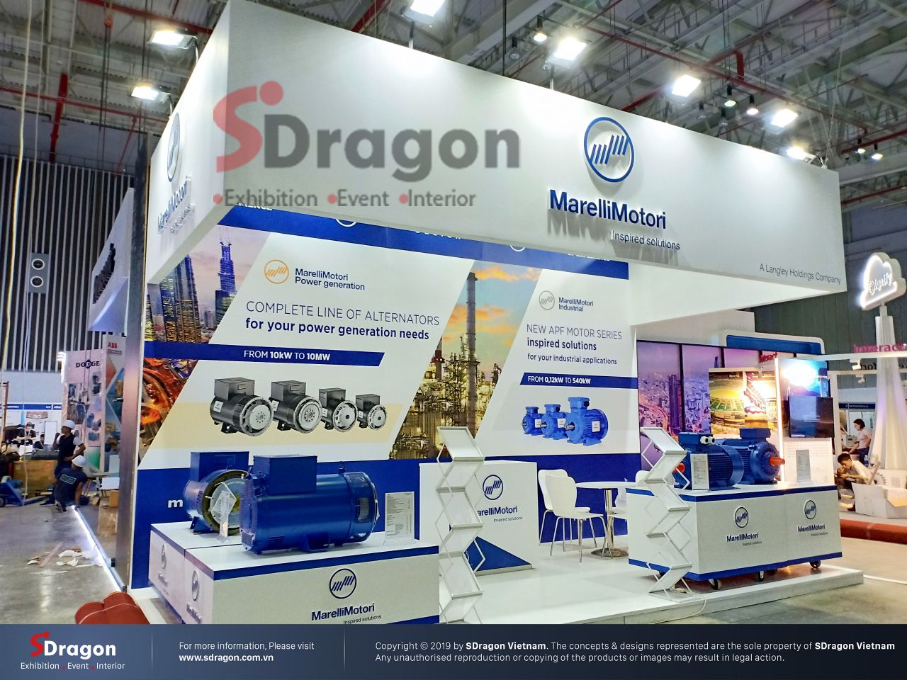 SDragon thiết kế và thi công hoàn thiện gian hàng MarelliMotori 