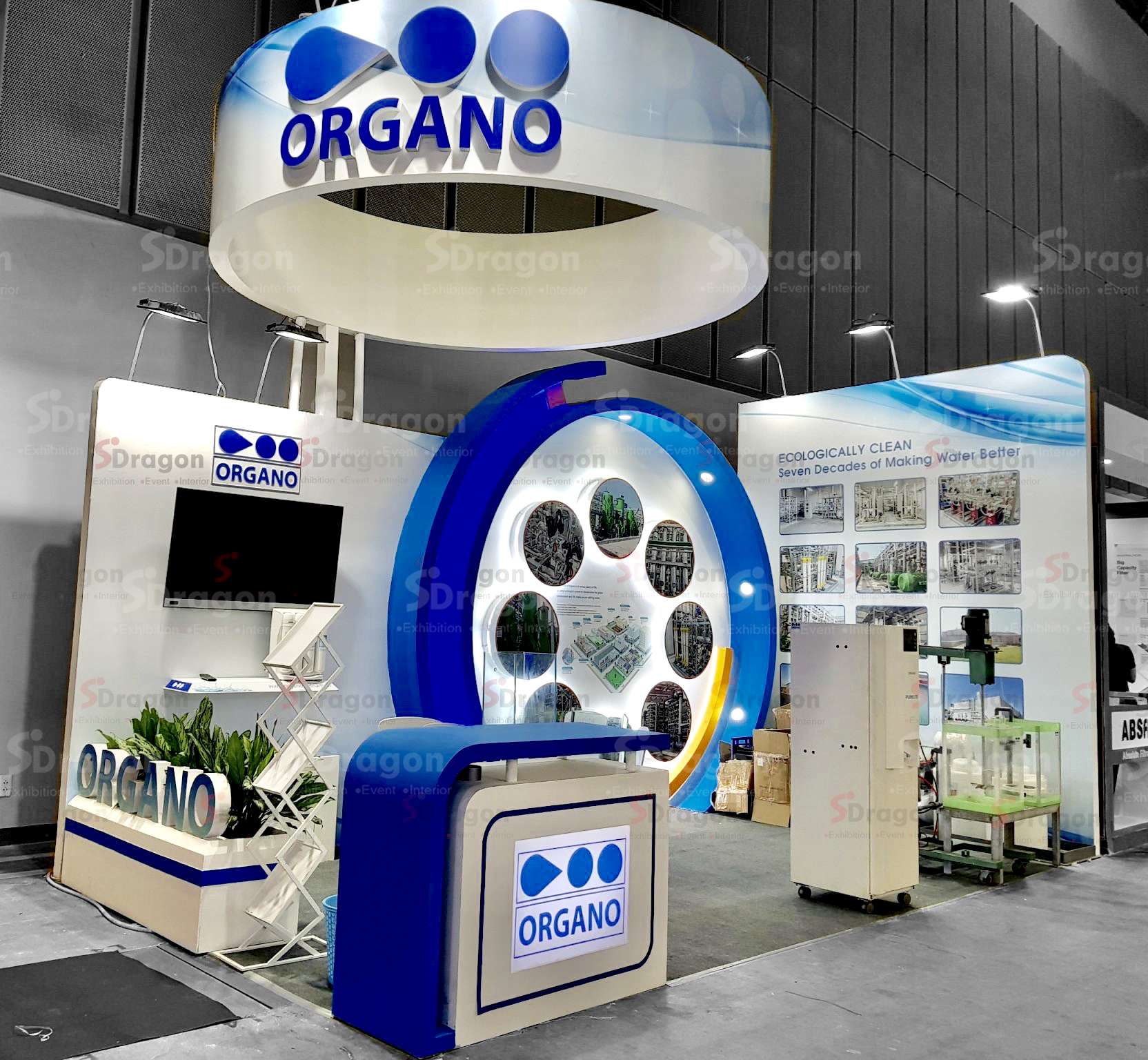 SDragon thiết kế và thi công hoàn thiện gian hàng công ty ORGANO