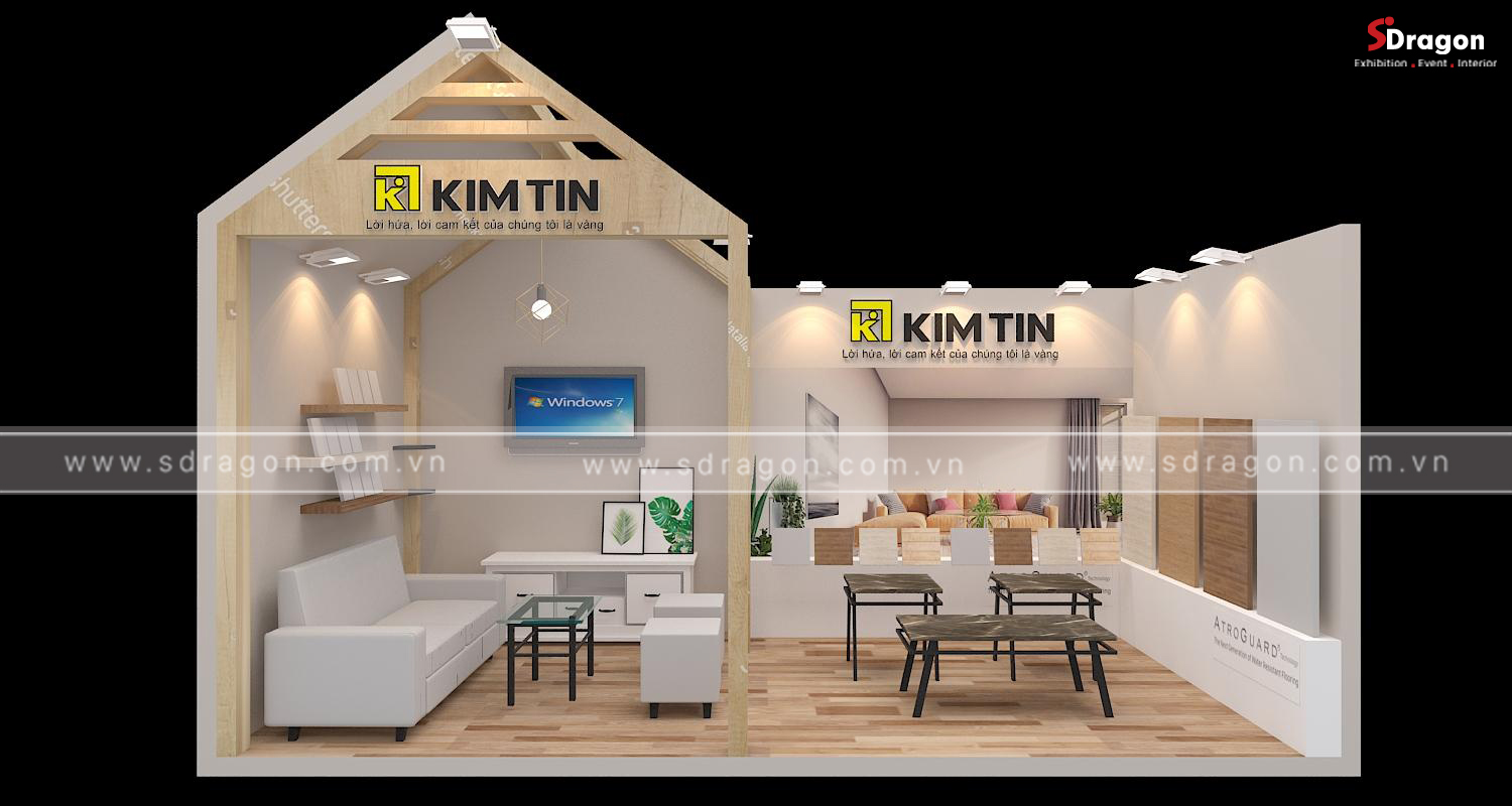 SDragon thiết kế thi công gian hàng Vietbuild trọn gói cho công ty KIM TIN