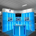 Ảnh thi công hoàn thiện gian hàng Airwater - Vietshrimp 2021