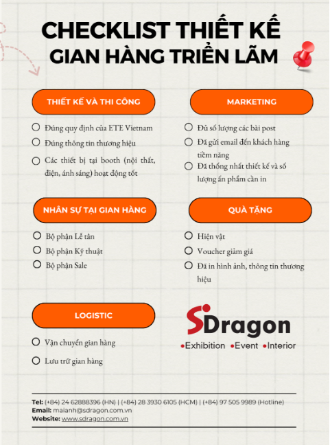 Checklist thiết kế gian hàng triển lãm 