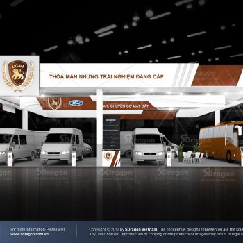 Modern-exhibition-booth-design-for-Vietnam-AutoExpo-2025-by-SDragon-highlighting-innovative-automotive-displays.