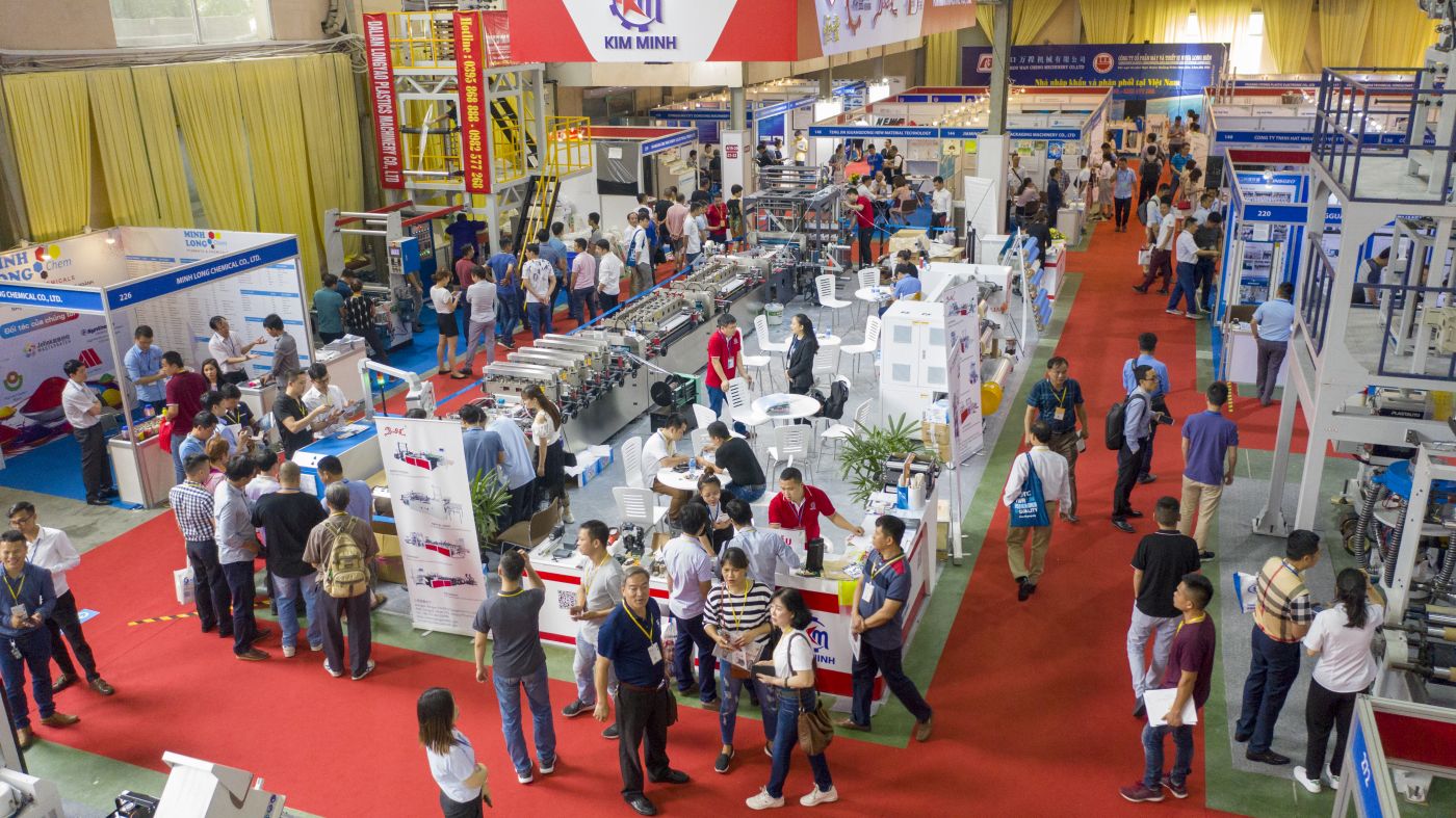 Ảnh minh hoạ các gian hàng trưng bày triển lãm HanoiPrintPack 2025