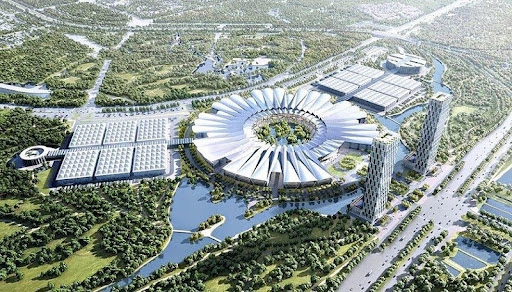 The expected venue for the Exhibition of Socio-Economic Achievements in celebration of the 80th National Day Anniversary