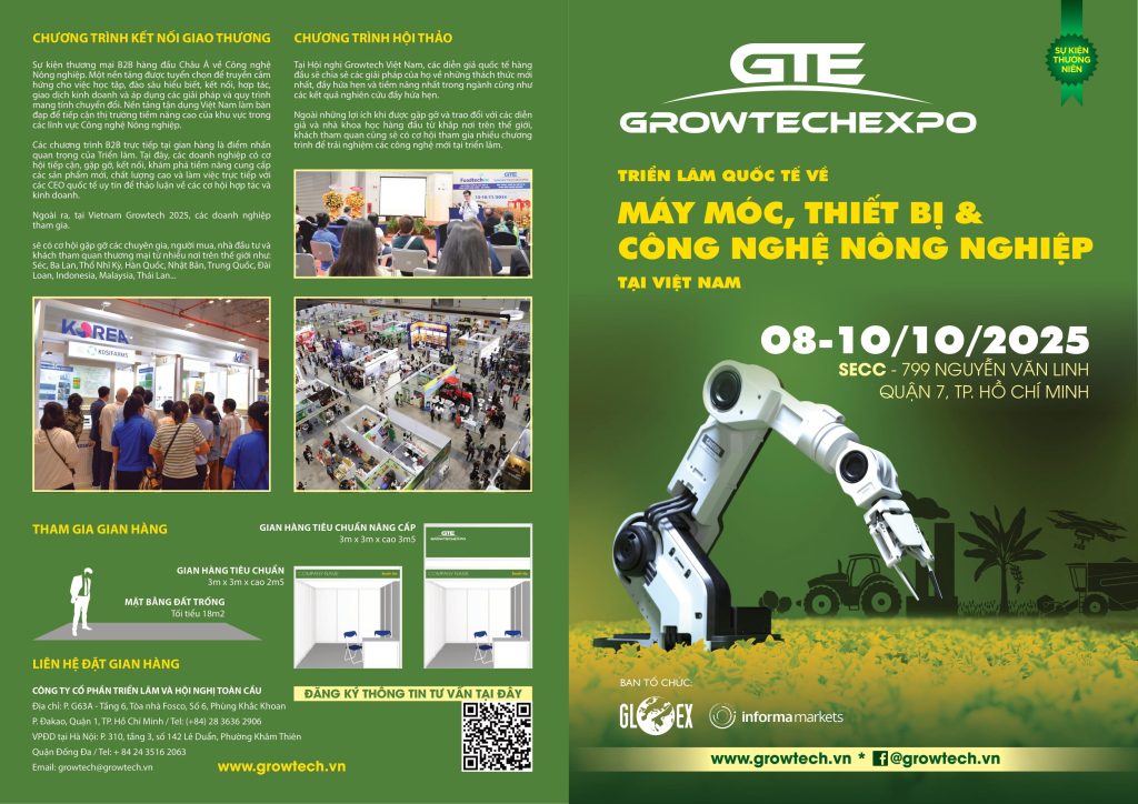 Constructing exhibition booth at GrowTech Vietnam 2025