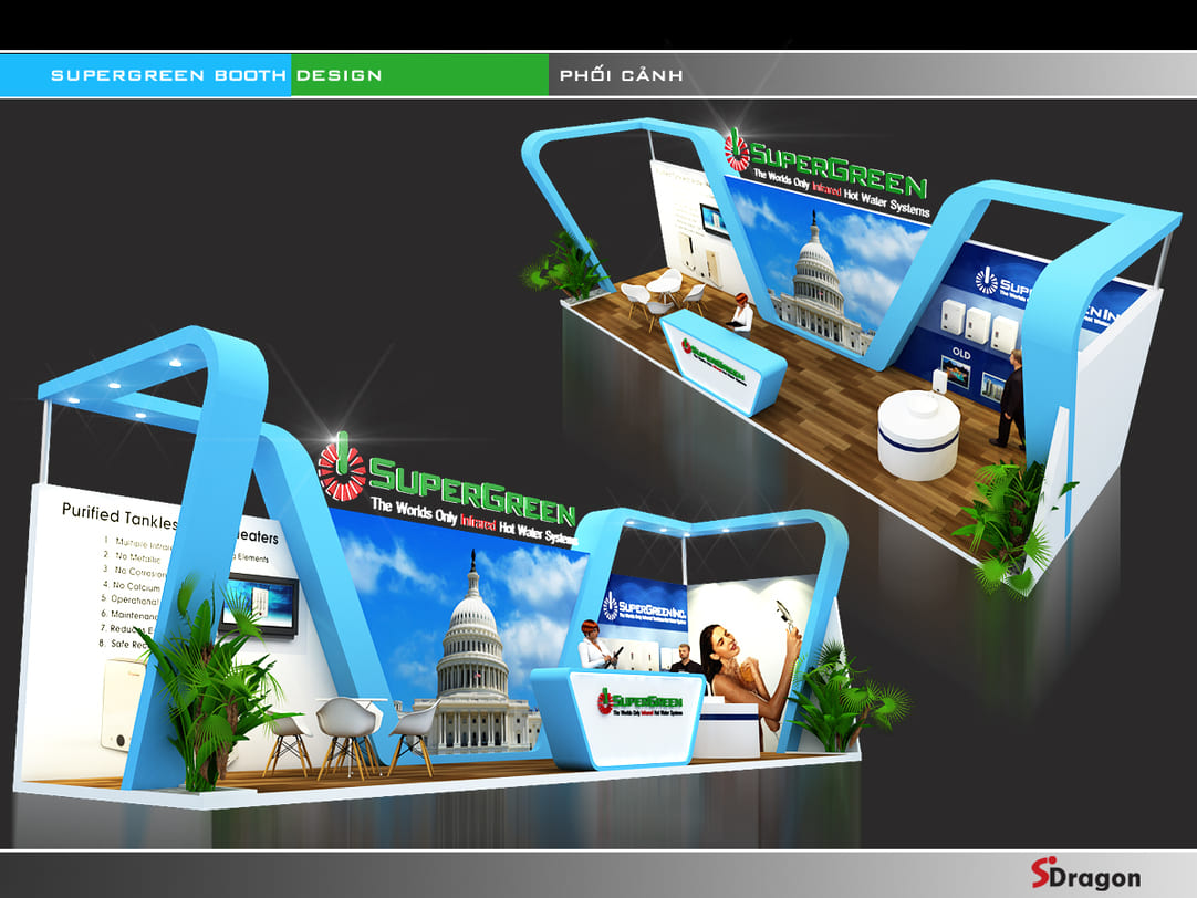 Mẫu thiết kế gian hàng triển lãm sáng tạo