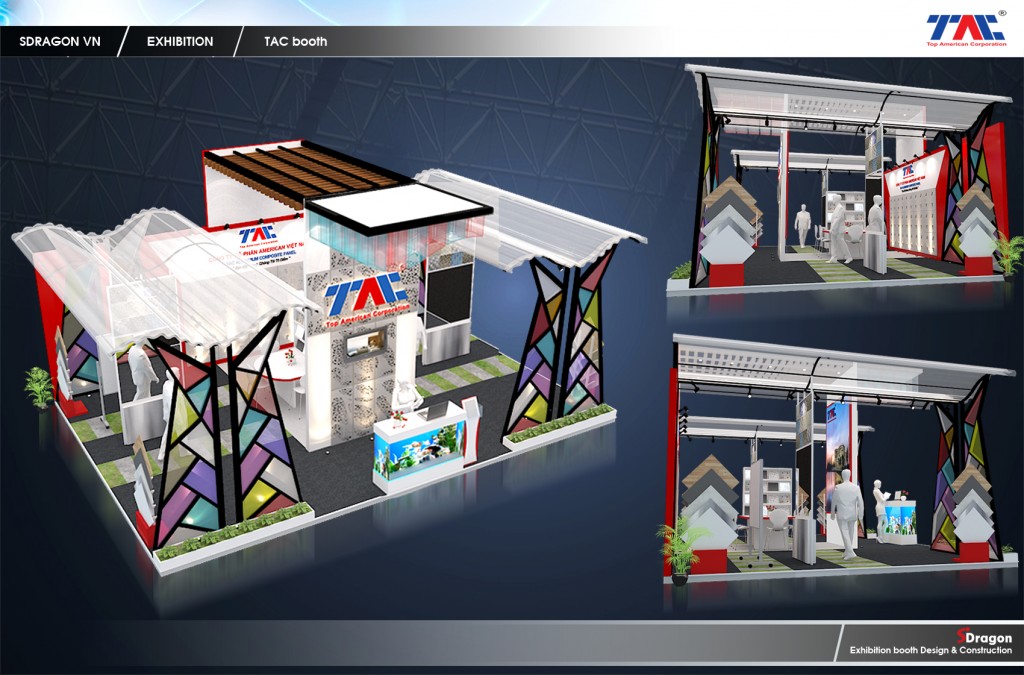Creating a booth space with an international hallmark and a Vietnamese identity