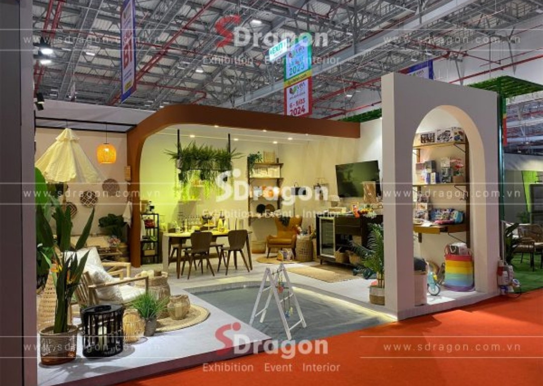 Mẫu thiết kế gian hàng hội chợ bắt mắt