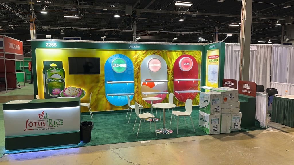 Thi công gian hàng hội chợ đơn giản