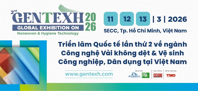 Triển lãm vải không dệt Việt Nam GENTEXH, SECC tháng 3 2026